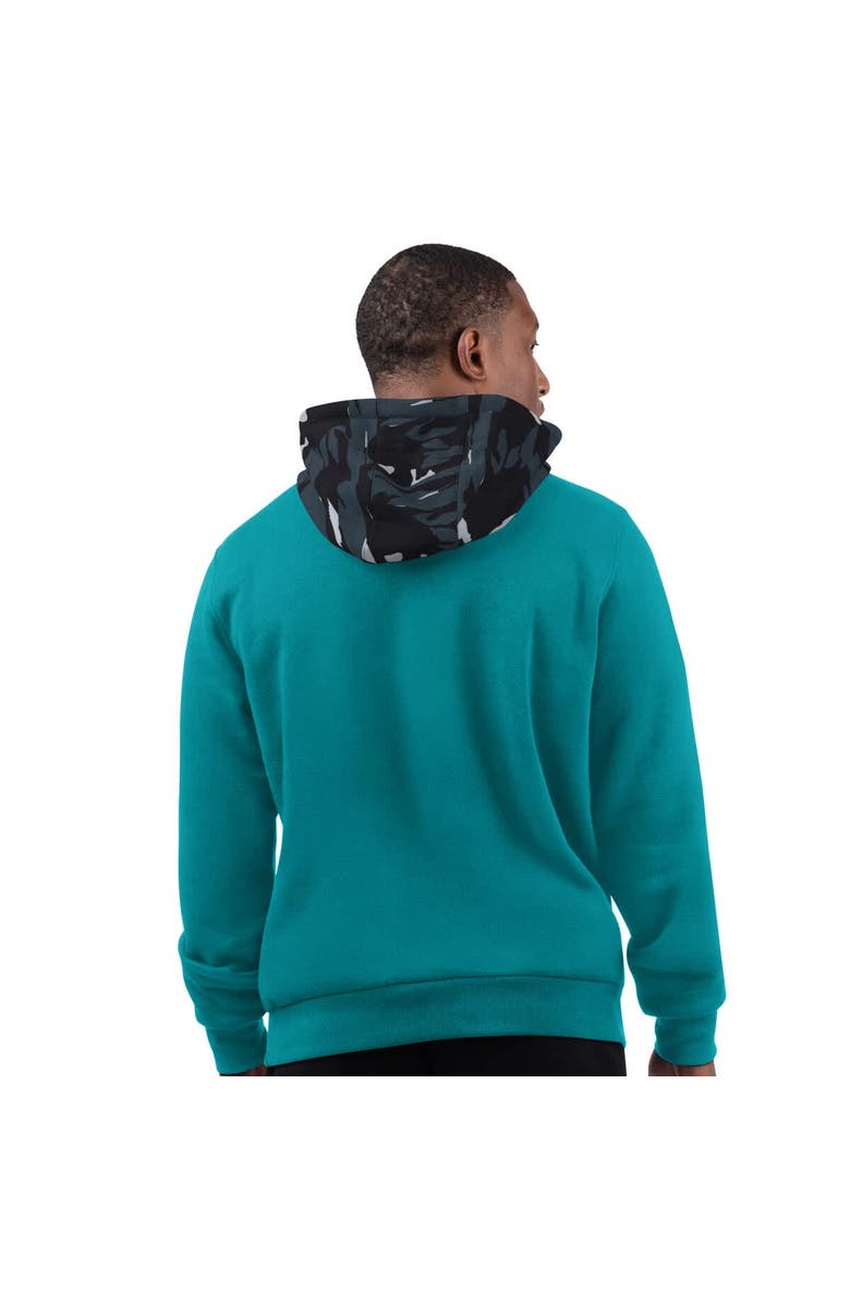 STARTER Men's Starter Aqua Miami Dolphins Thursday Night Gridiron Vintage Logo Pullover Hoodie, Alternate, color, Aqua