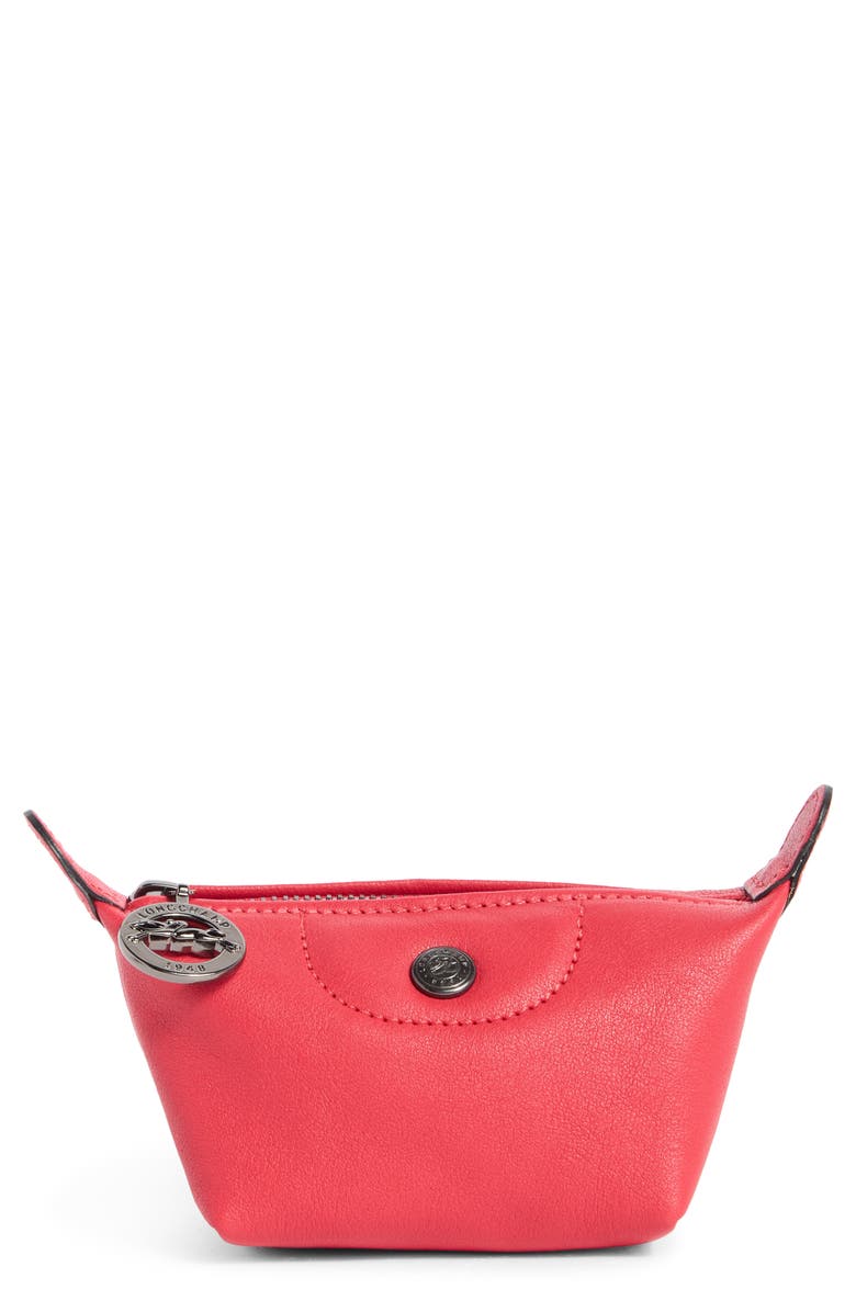 Longchamp Le Pilage Leather Zip Coin Purse, Main, color, 