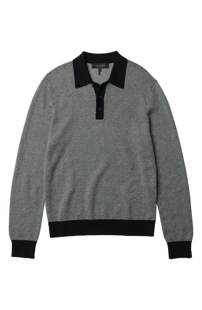 rag & bone Harrow Wool Blend Long Sleeve Polo, Alternate, color,
