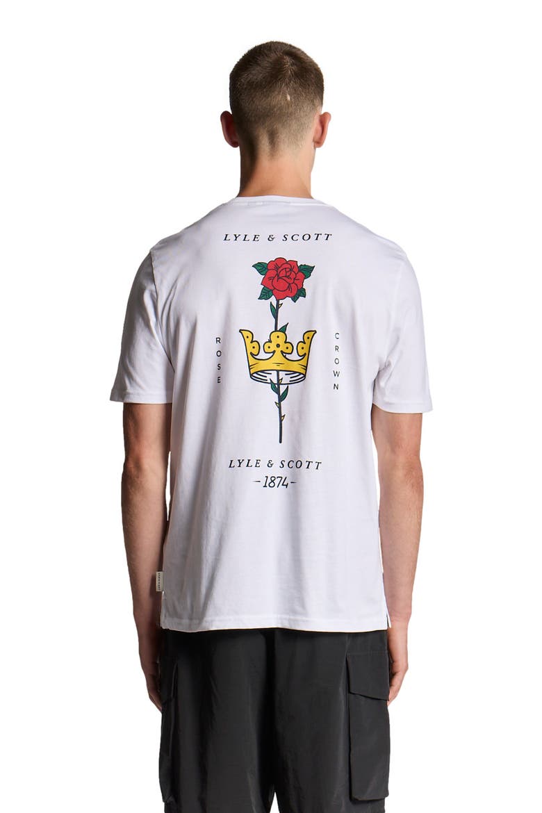 Rose And Crown Graphic T-shirt, Alternate, color, White