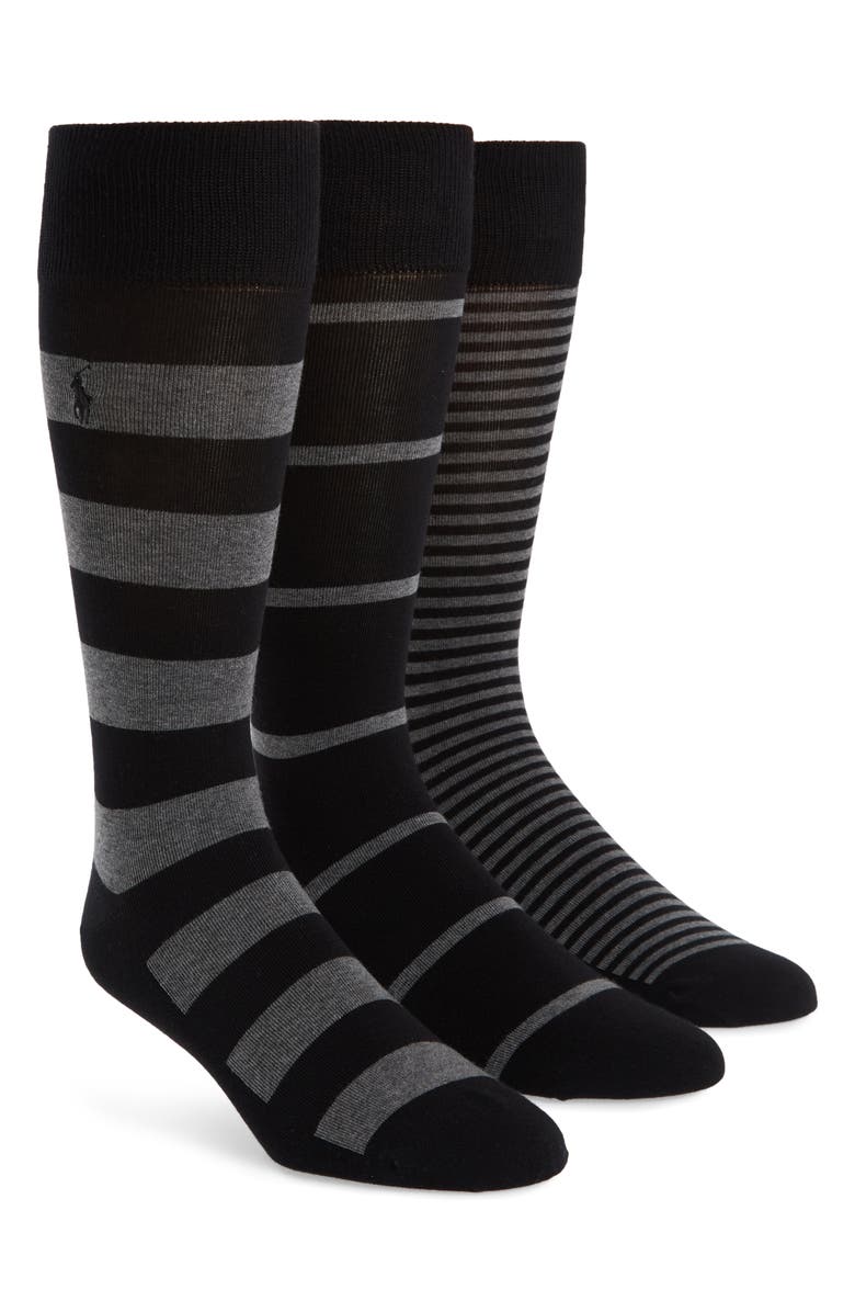 Polo Ralph Lauren 3-Pack Stripe Socks, Main, color, 