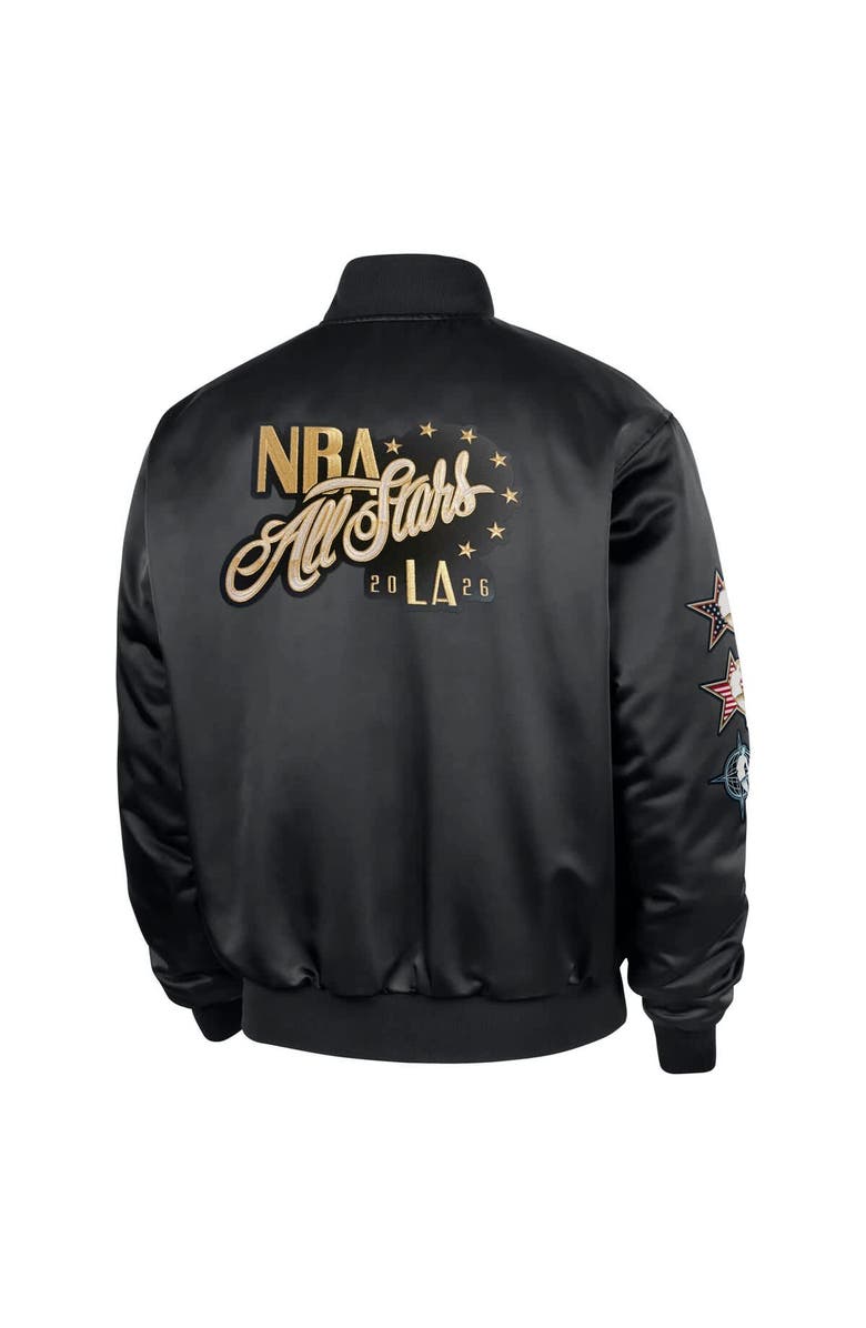 Nike Men's Nike Black 2026 NBA All-Star Game Satin Full-Snap Jacket, Alternate, color, Black