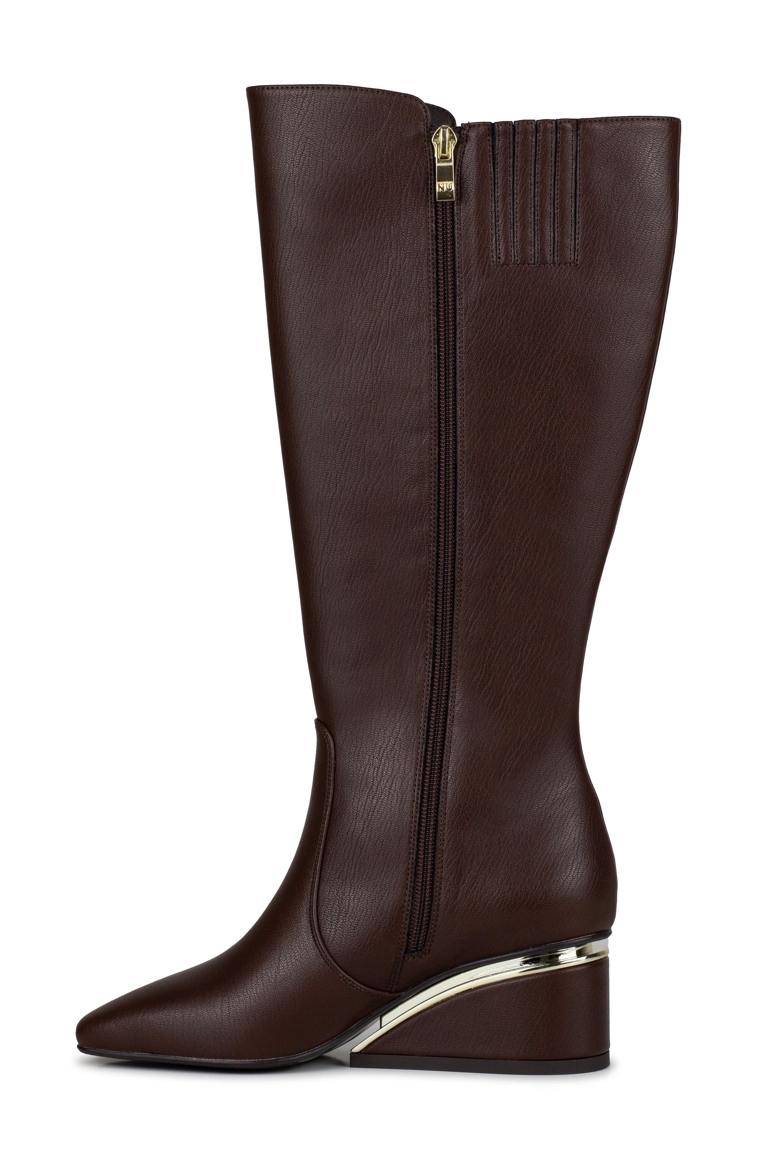 Morgan Tall Wedge Boot, Alternate, color, BROWN