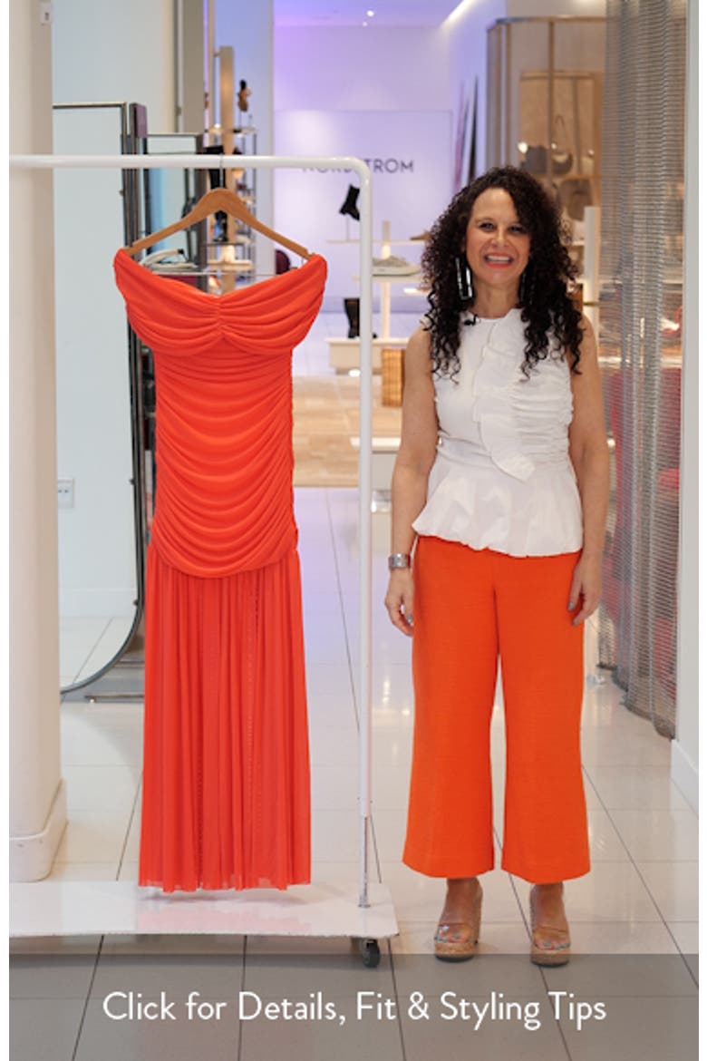 Andreanna Off the Shoulder Mesh Maxi Dress video