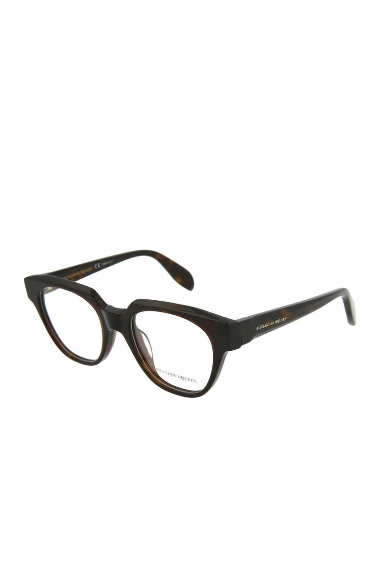 McQueen 49mm Modified Round Optical Frames, Alternate, color,
