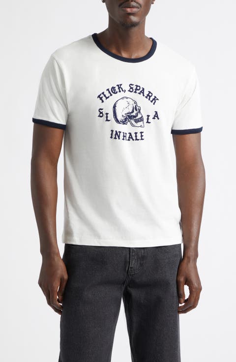 Flick Spark Inhale Cotton Ringer T-Shirt
