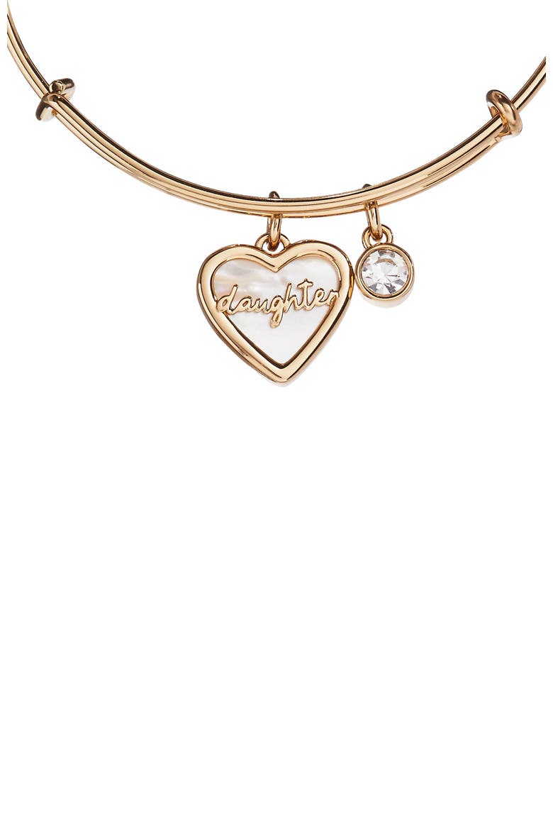 Daughter Bangle Bracelet, Alternate, color, Gold
