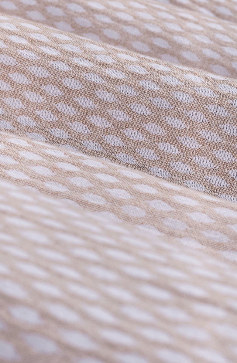 Bugatchi Axel Trim Fit Lattice Print Cotton Button-Up Shirt, Alternate, color, Desert