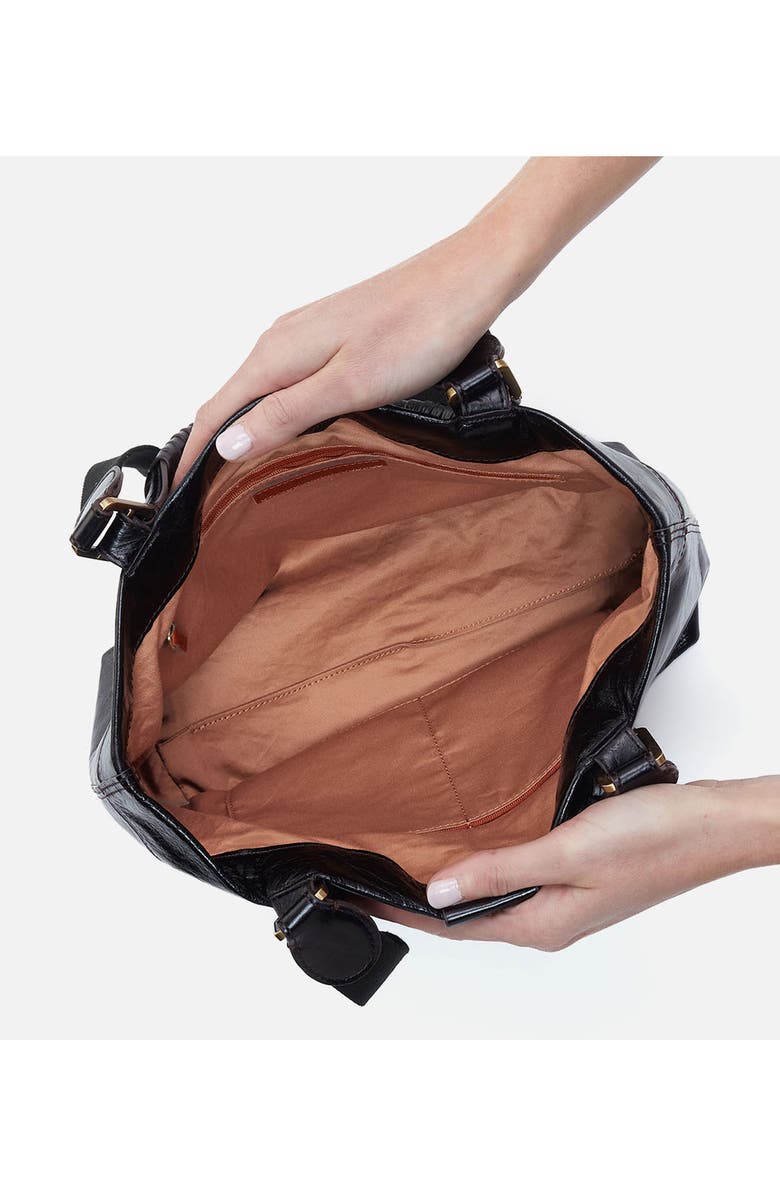 HOBO Medium Romy Leather Tote, Alternate, color, Black