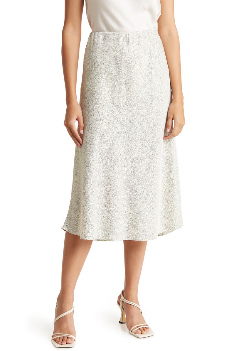 Adrianna Papell Textured Satin Bias Skirt, Main, color, 