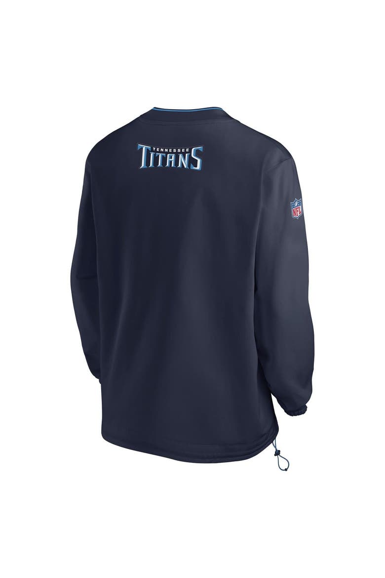 Men's Nike Navy Tennessee Titans 2023/24 Sideline Repel V-Neck Long Sleeve Pullover Windshirt, Alternate, color, Navy