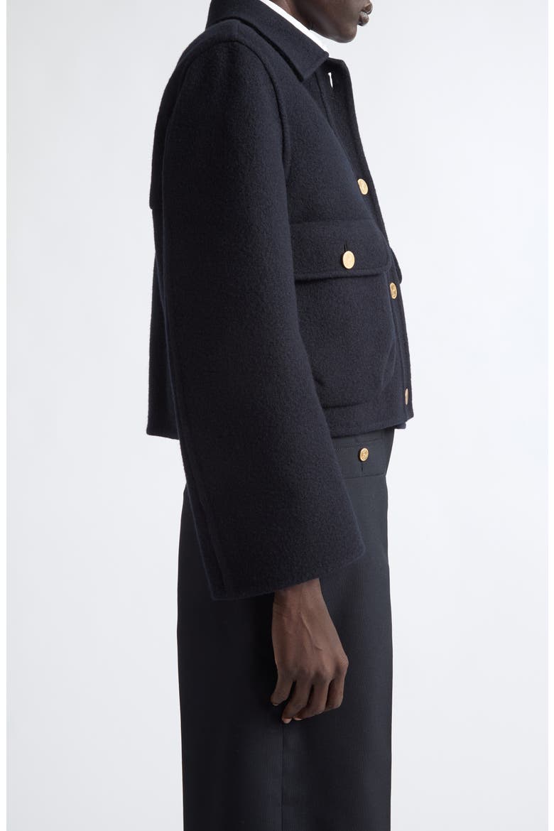 Wool Bell Sleeve Jacket, Alternate, color, NAVY