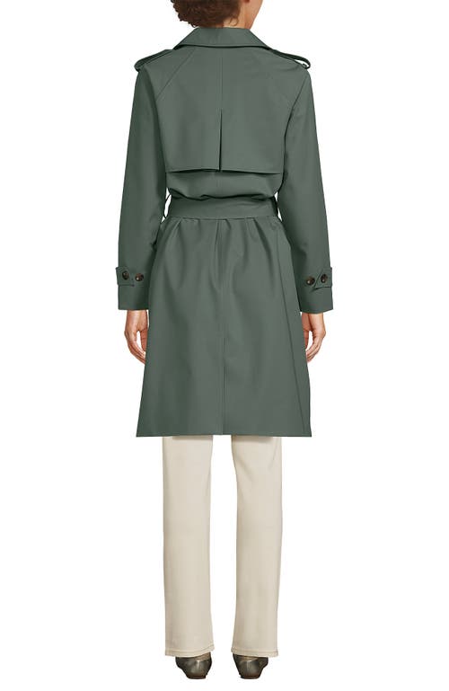 Lands' End Squall Waterproof Modern Trench Coat In Spruce