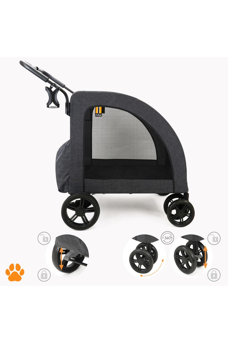 Raincover Pet Stroller, 110 Pound Capacity, Alternate, color, Black