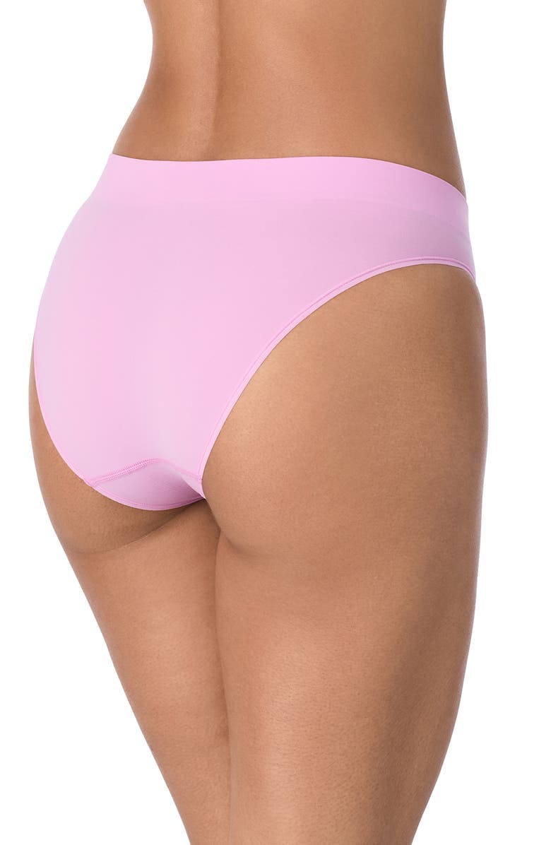 DKNY Seamless Light High Cut Bikini, Alternate, color, Orchid