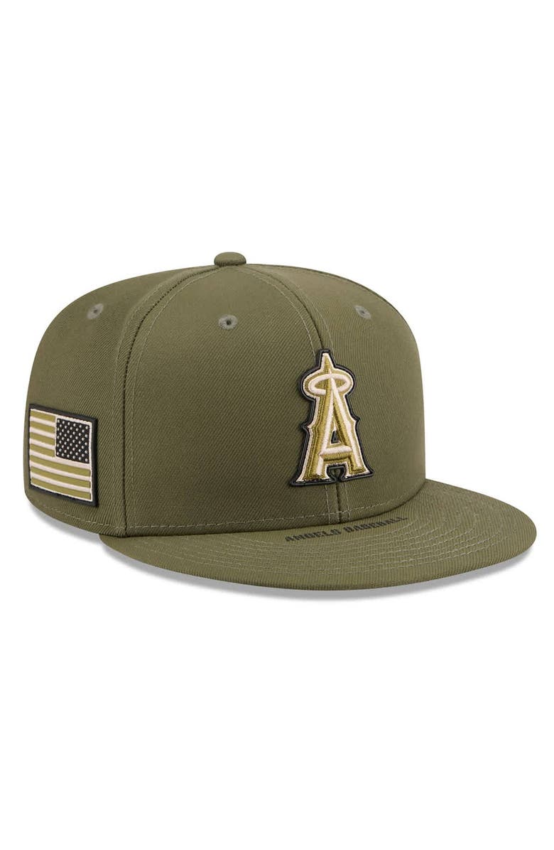New Era Men's New Era  Olive Los Angeles Angels 2026 Armed Forces Day 59FIFTY Fitted Hat, Main, color, Olive