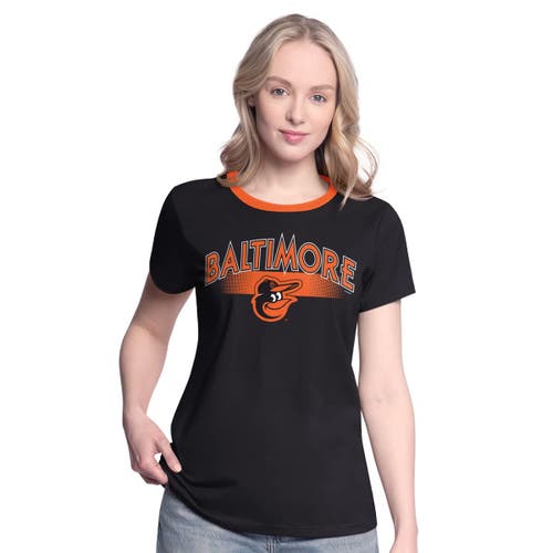 G-iii 4her By Carl Banks Black Baltimore Orioles Pitch T-shirt