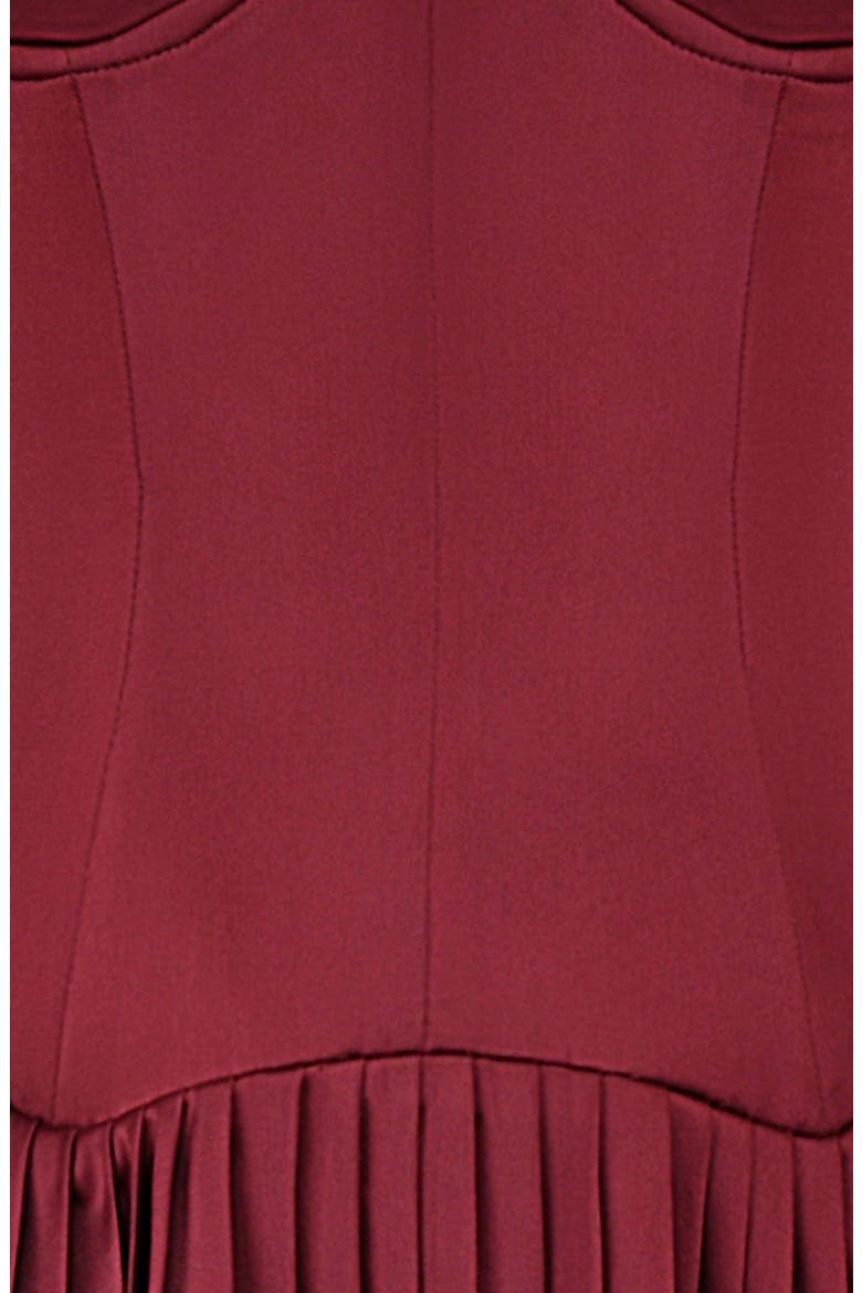 beau wine pleated midi dress House of Cb The Beau Win Stain Pleated Midi Dress