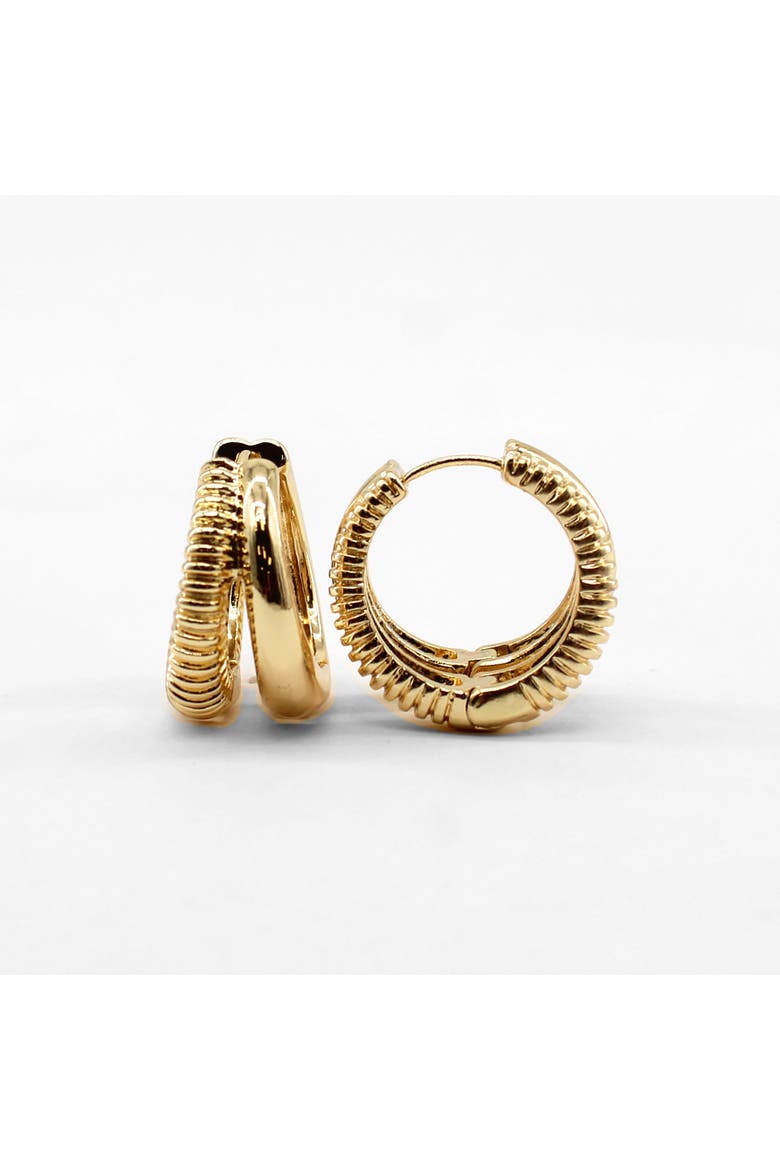 Aisha Clasp Hoops, Main, color, Gold