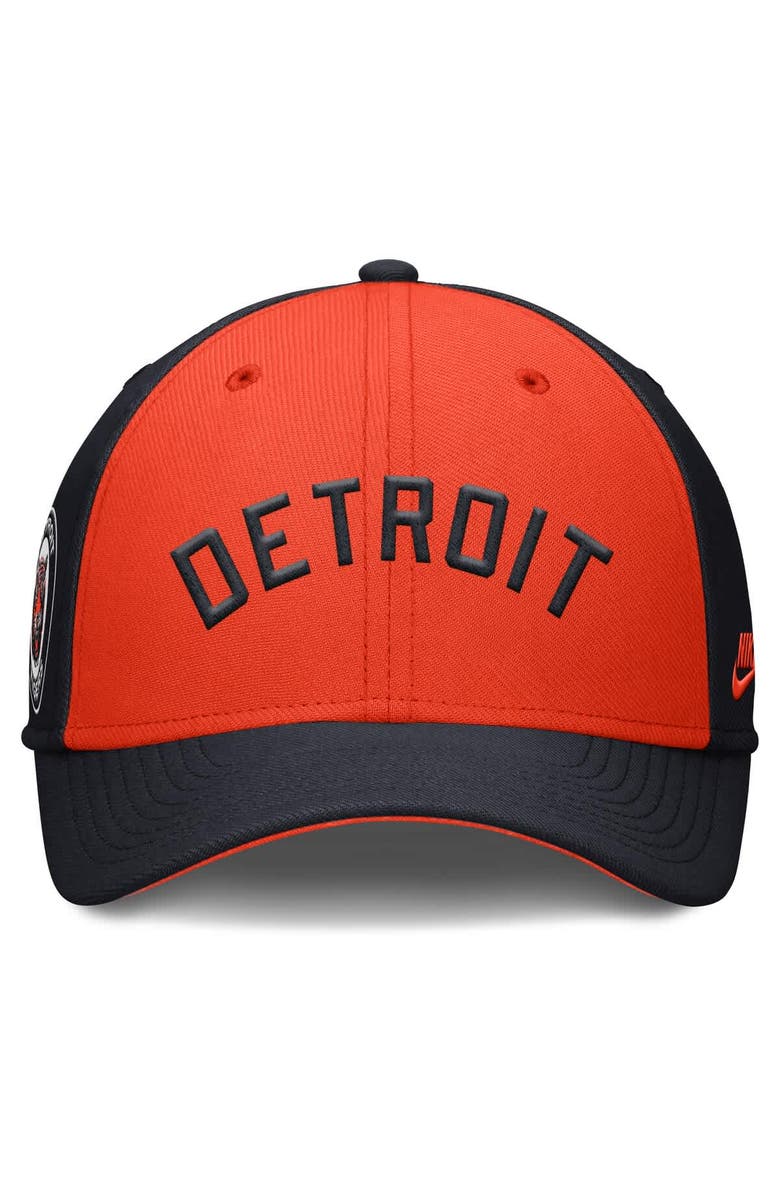 Nike Men's Nike Navy/Orange Detroit Tigers Rise Swoosh Performance Flex Hat, Alternate, color, 