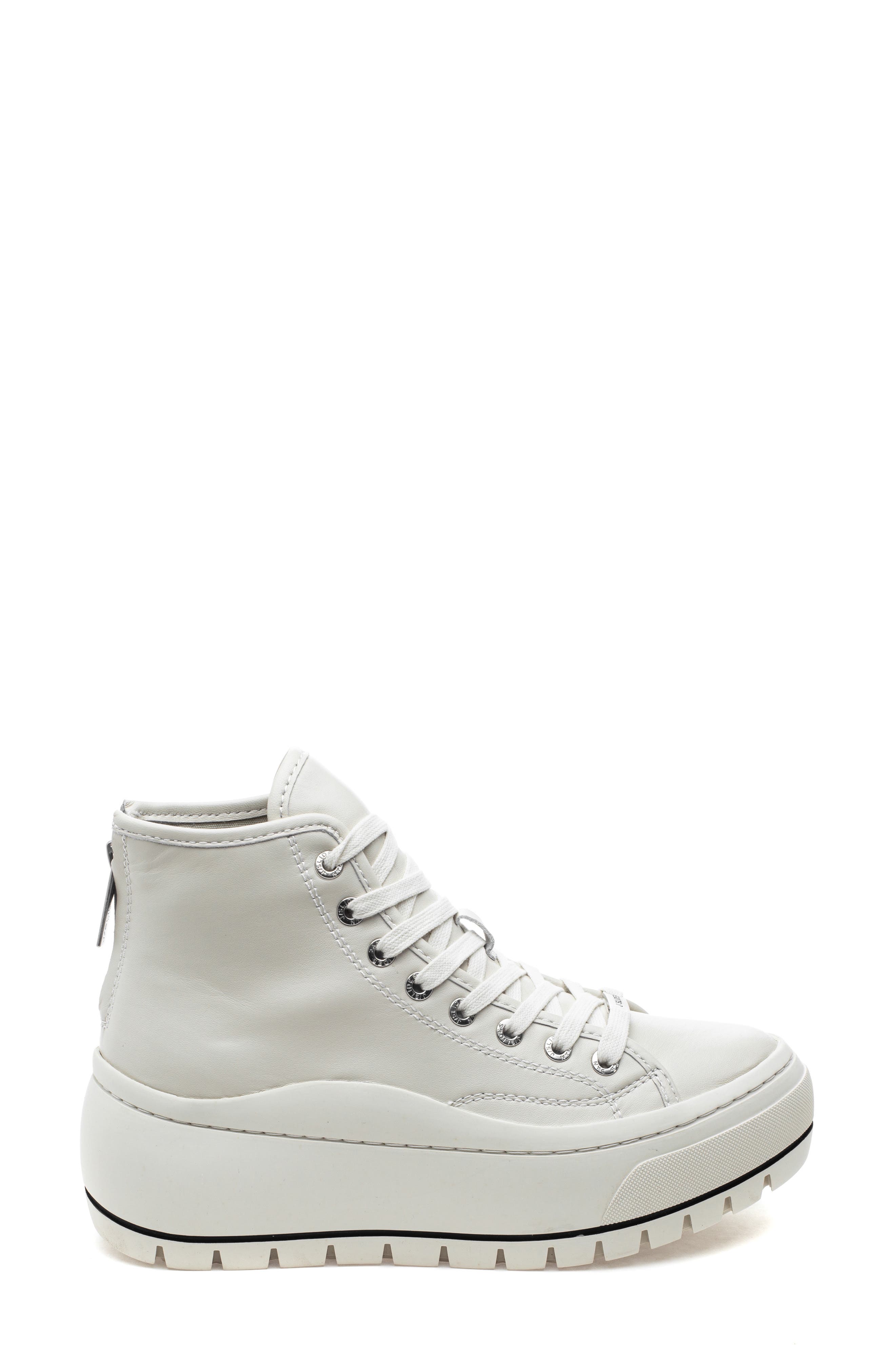 Gracie Platform High Top Sneaker, Alternate, color, WHITE LEATHER