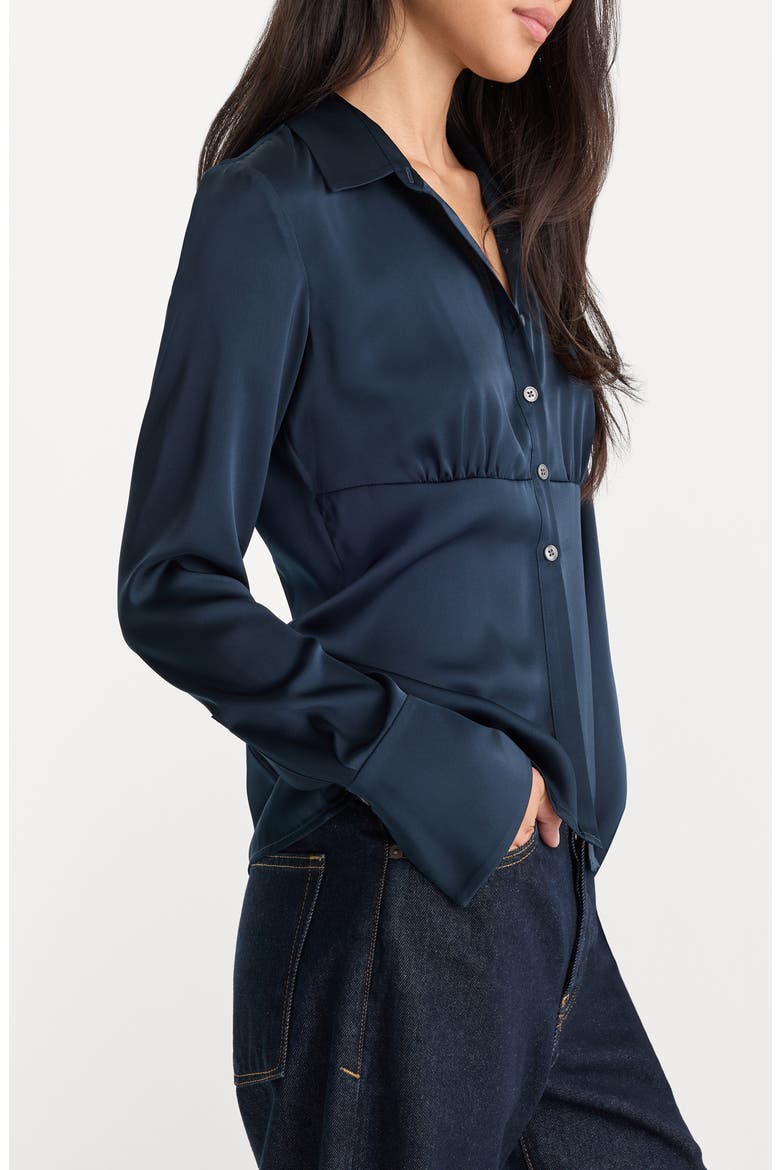 The Satin Femme Shirt, Alternate, color, NEW NAVY002