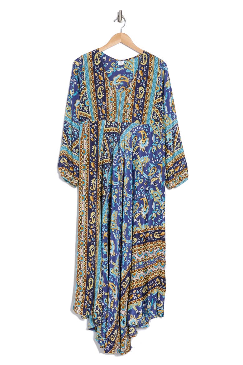 Abstract Cover-Up Beach Dress, Alternate, color, BLUE