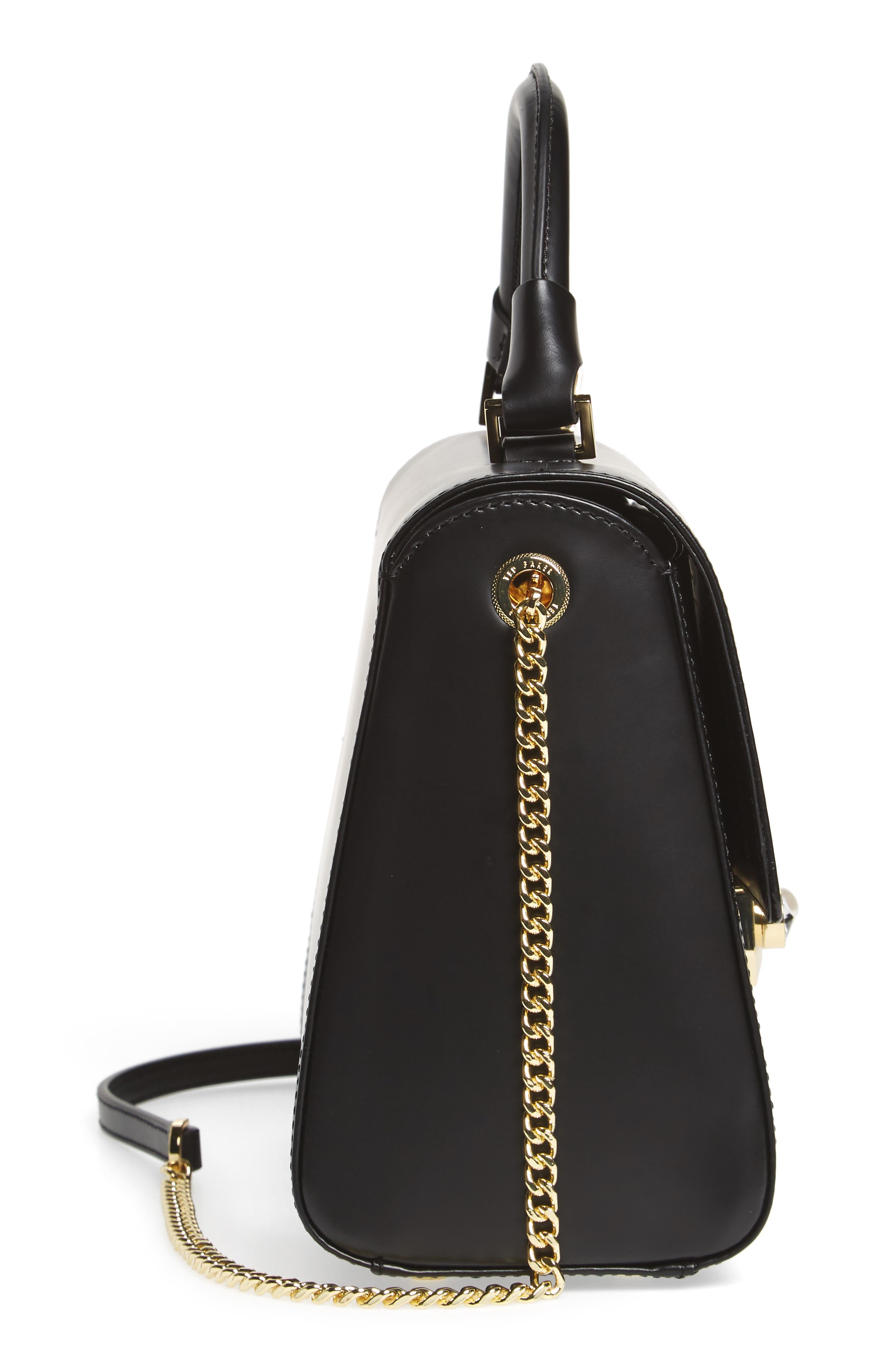 Ted Baker London Leather Top Handle Satchel, Alternate, color, 