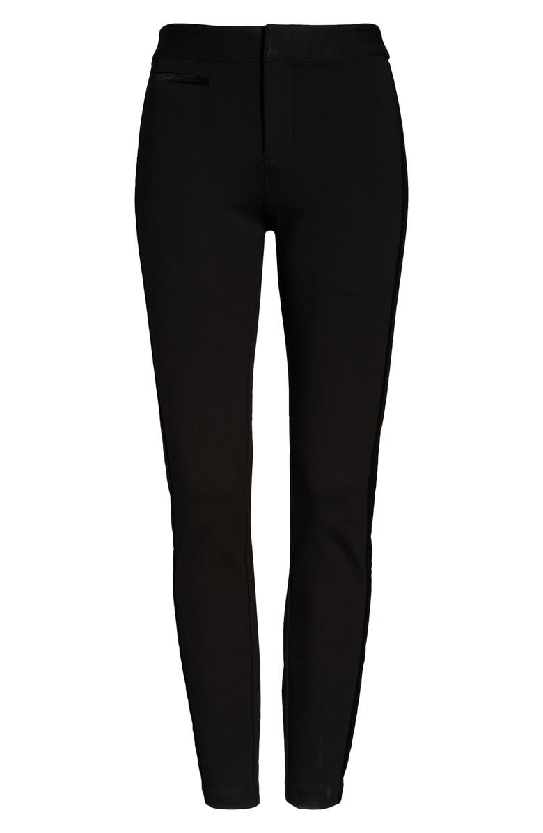 PAIGE Tereza Velvet Side Stripe Slim Pants, Alternate, color, 