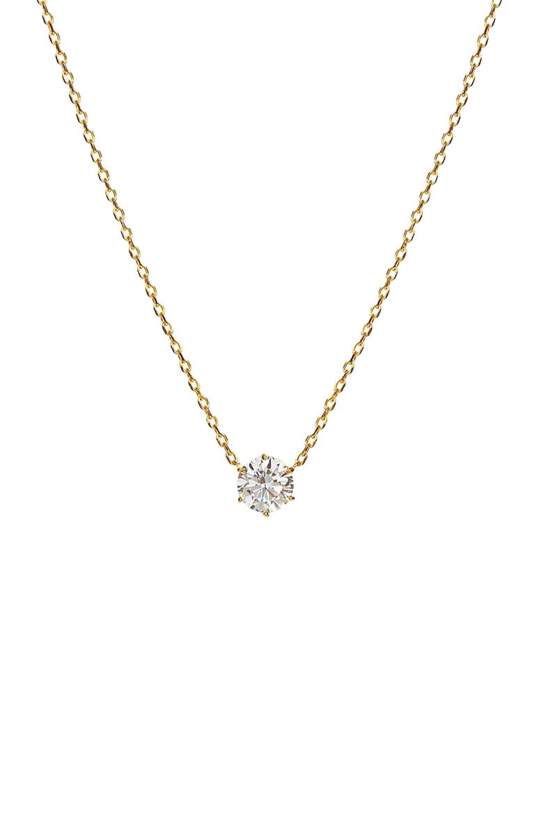 Bearfruit Jewelry Sterling Silver 18k Gold Plated Estelle Necklace Holiday Gift Idea, Main, color, Gold