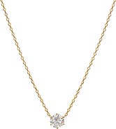 Bearfruit Jewelry Sterling Silver 18k Gold Plated Estelle Necklace Dainty Crystal Trendy