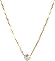 Bearfruit Jewelry Sterling Silver 18k Gold Plated Estelle Necklace Dainty Crystal Trendy