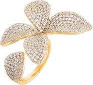 BY ADINA EDEN Pave Fancy Flower Petal Ring