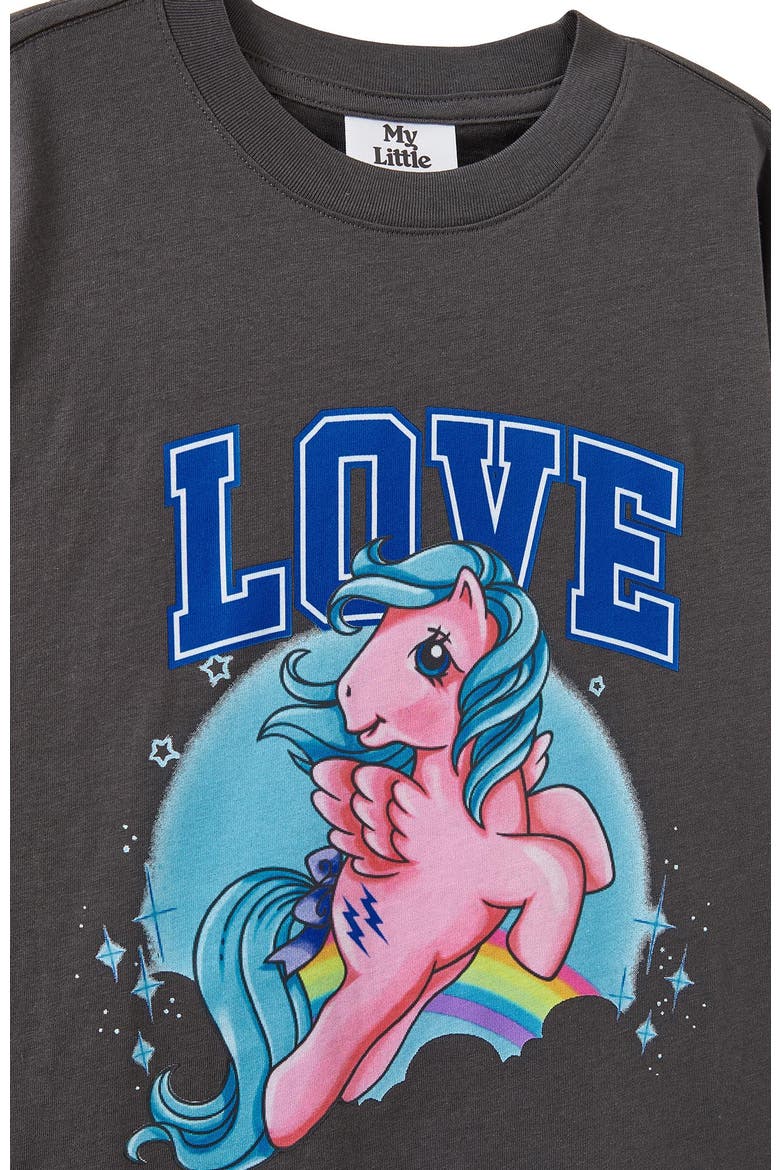 License Drop Shoulder Short Sleeve Tee, Alternate, color, Mlp Love Washed Phantom