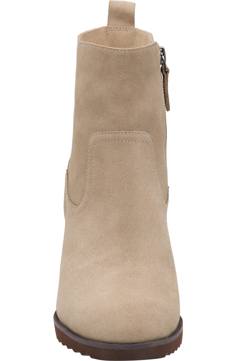 Johnston & Murphy Izzie Waterproof Platform Bootie, Alternate, color, Taupe Waterproof Suede