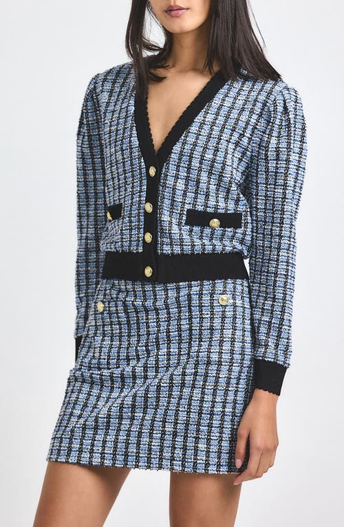Derek Lam 10 Crosby Metallic Tweed Knit Cardigan In Multi
