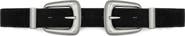 Veronica Beard Arch Suede Double Buckle Belt