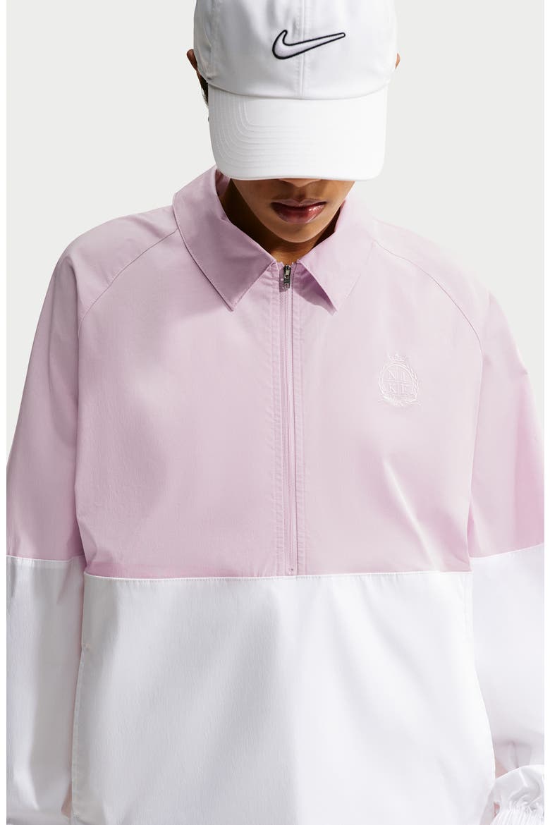 Half Zip Windbreaker, Alternate, color, BLEACHED LILAC/ WHITE/ WHITE