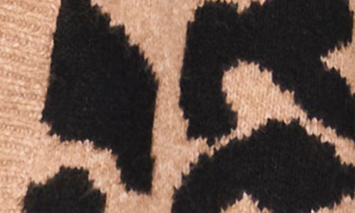 Vince Camuto Leopard Jacquard Cardigan In Brown