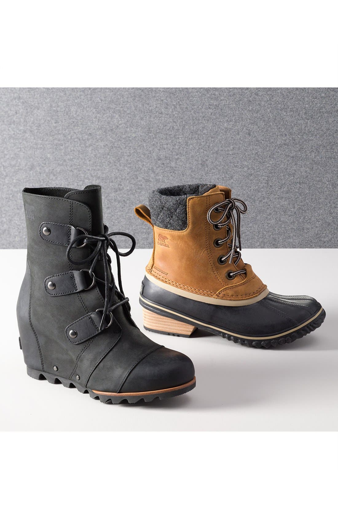 'Joan of Arctic' Waterproof Wedge Boot, Main, color, DOVE/ WHITE