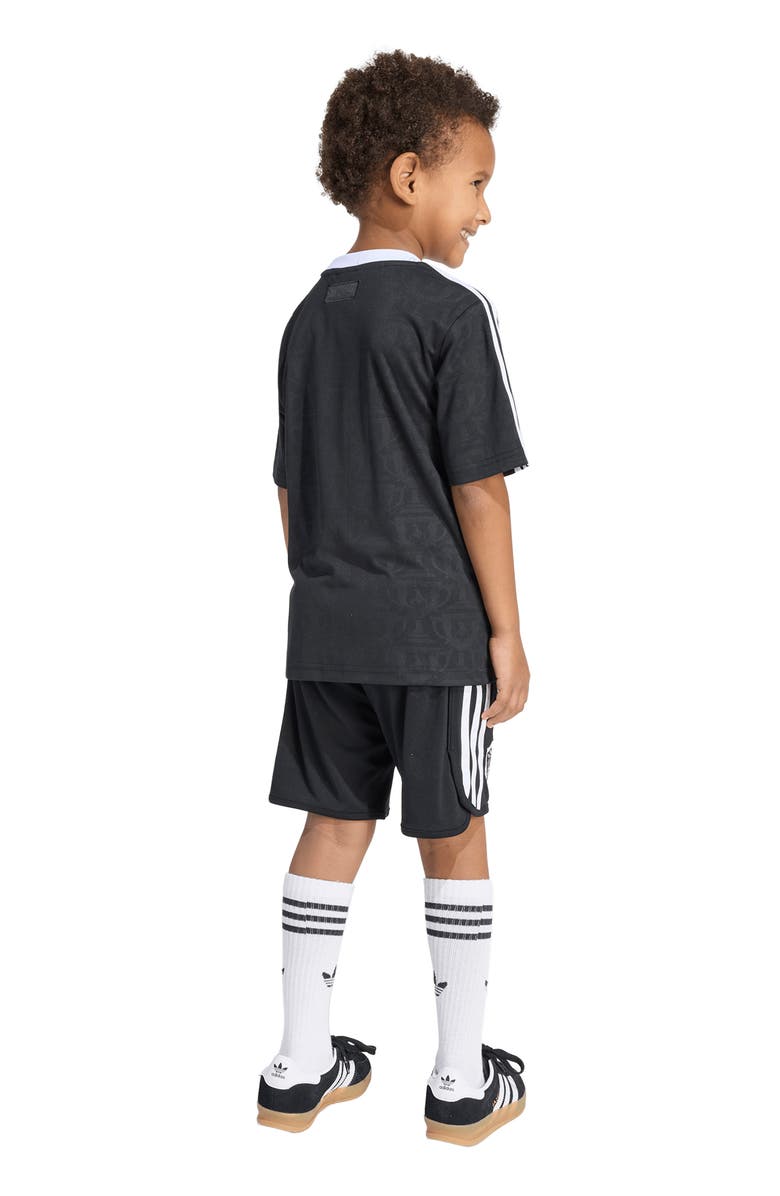 adidas Originals x Disney Kids' Goofy Jersey & Shorts Set, Alternate, color, Black/ White