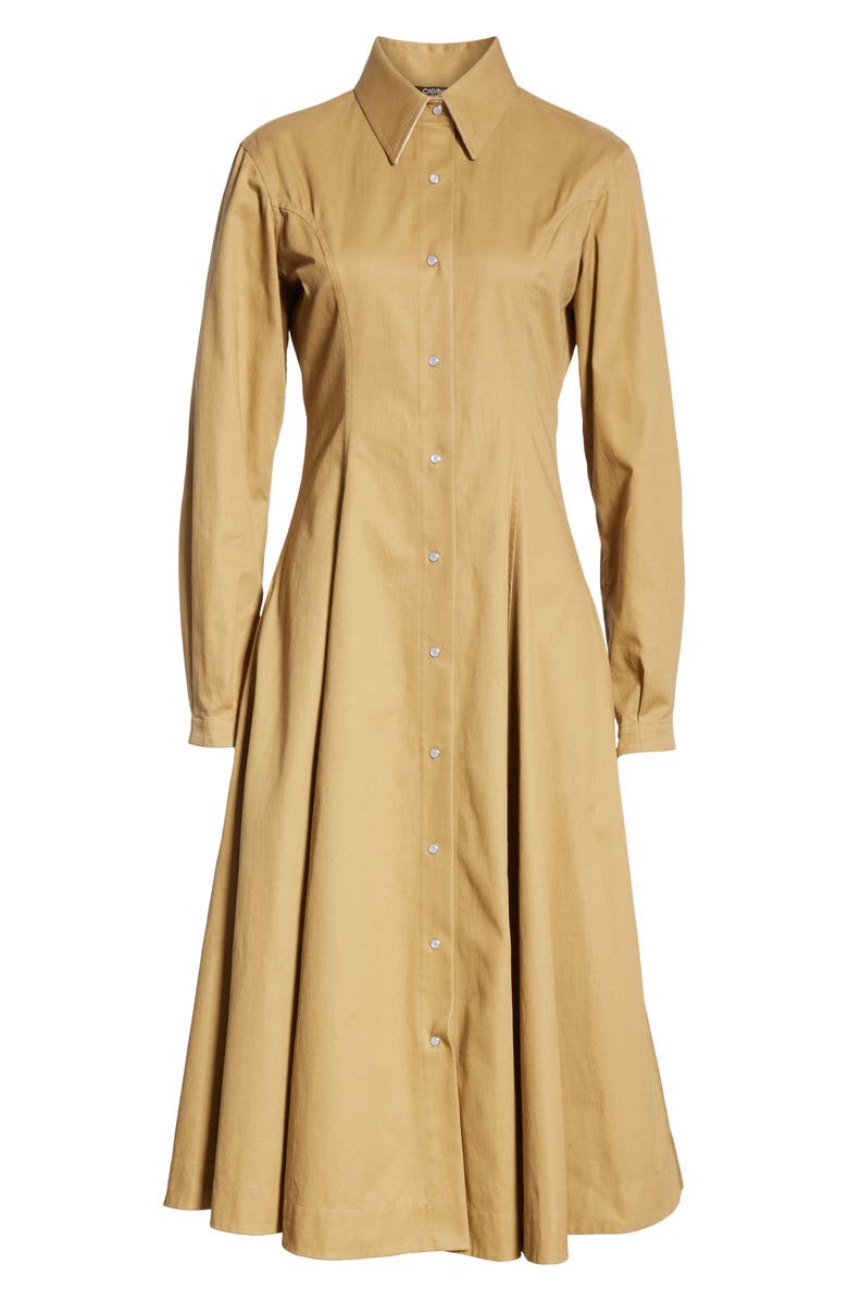CALVIN KLEIN 205W39NYC Western Twill A-Line Midi Dress, Alternate, color, 