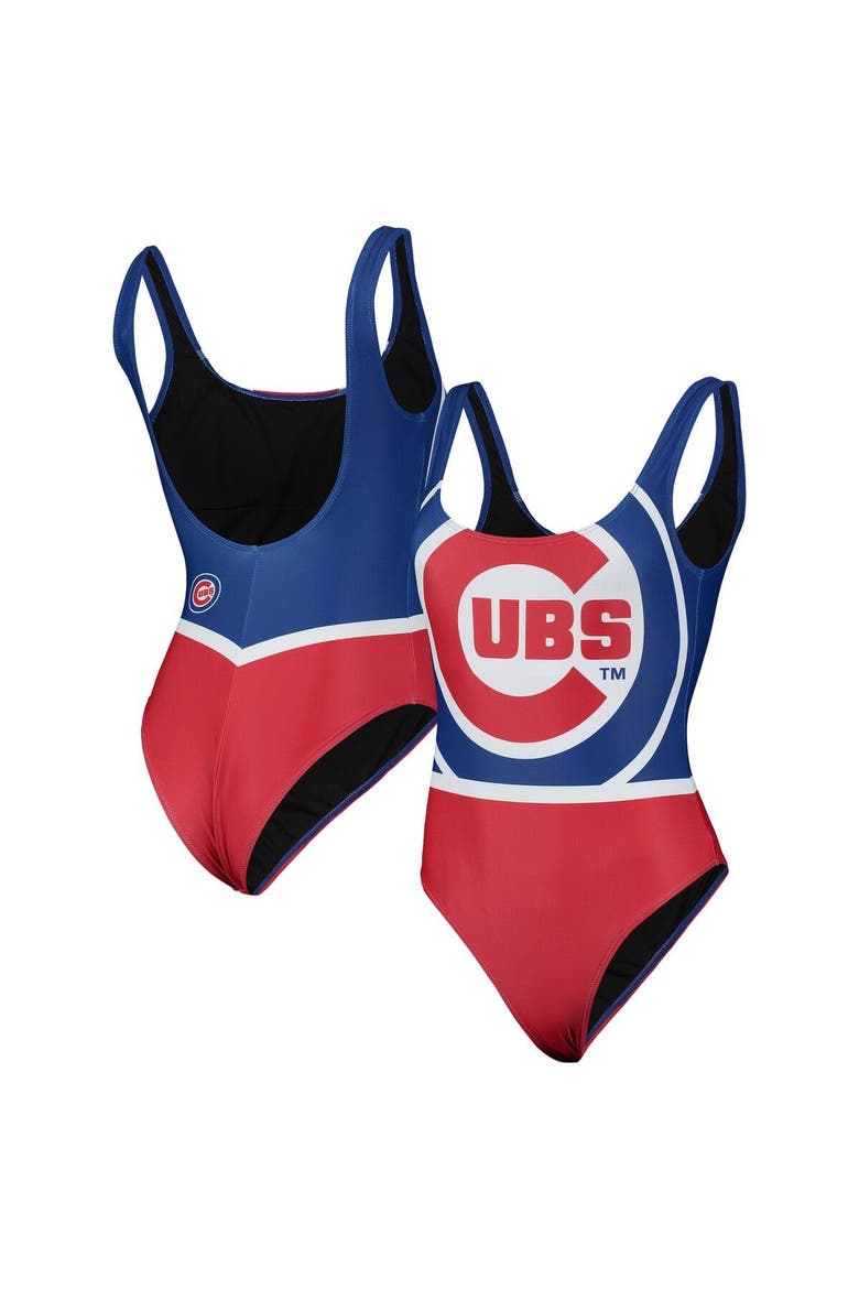 Women's FOCO Royal Chicago Cubs Team One-Piece Bathing Suit, Main, color, Royal
