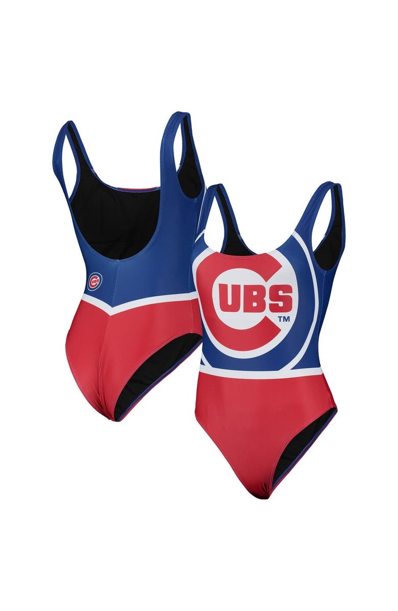 FOCO Women's FOCO Royal Chicago Cubs Team One-Piece Bathing Suit, Main, color, Royal