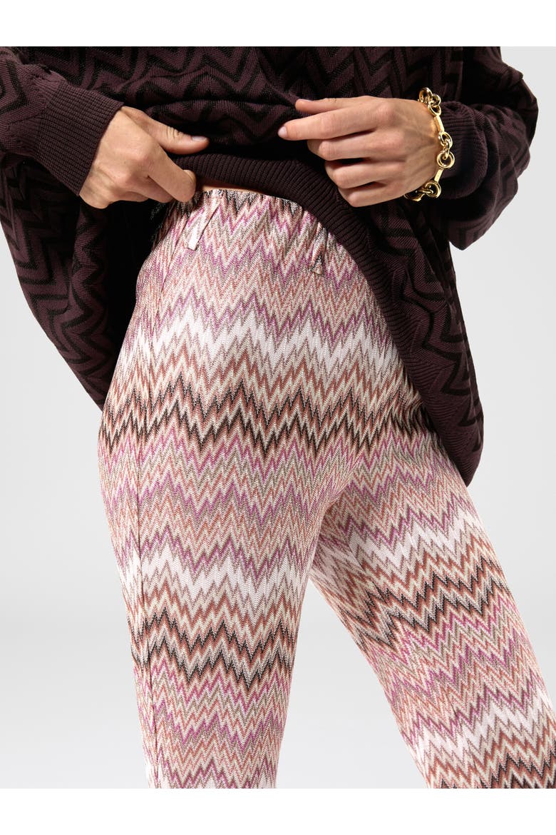 Snake Motif Viscose Flare Trousers, Alternate, color, Pink & Multicoloured