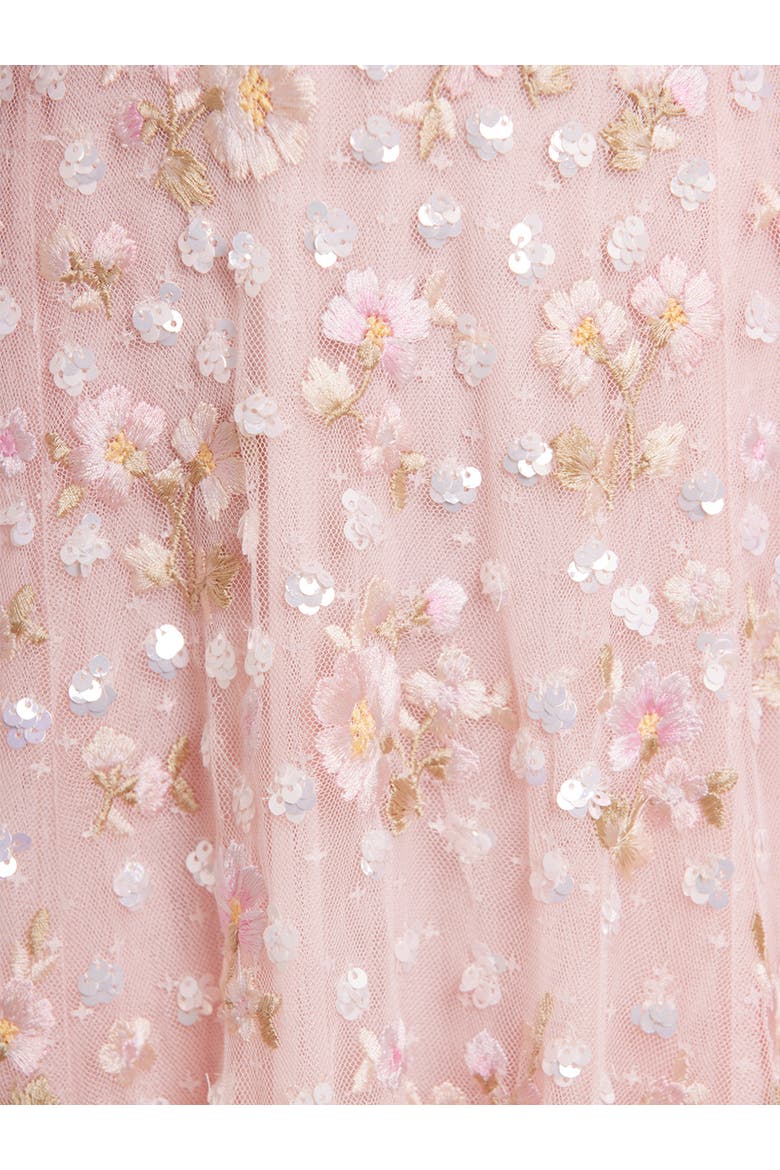 Dahlia Ditsy Ankle Gown, Alternate, color, Dusk Pink