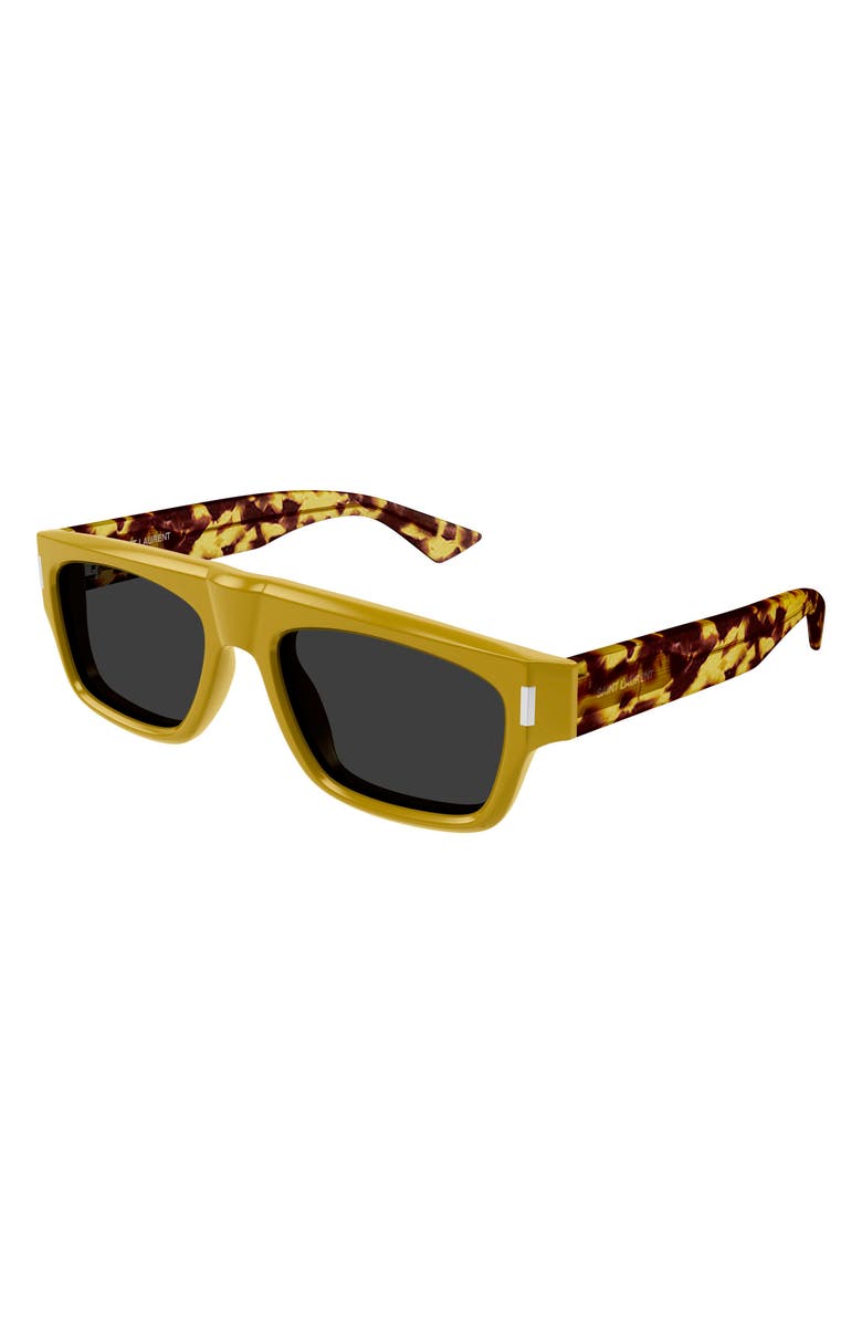 Saint Laurent 55mm Square Sunglasses, Alternate, color, Yellow
