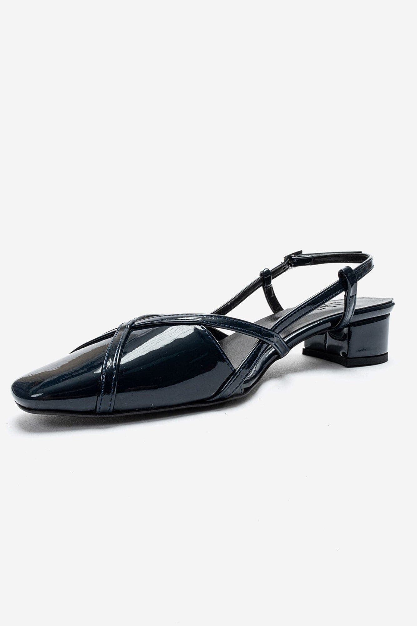 Olena Block Heel Slingback Pump, Alternate, color, Navy