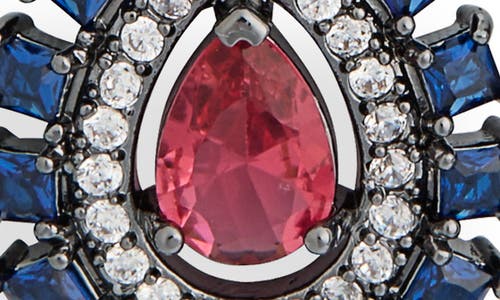 Eye Candy Los Angeles Dee Multicolor Cubic Zirconia Statement Drop Earrings In Gold