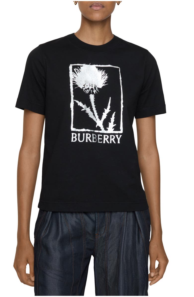 Burberry Thistle Cotton T-shirt, Main, color, 